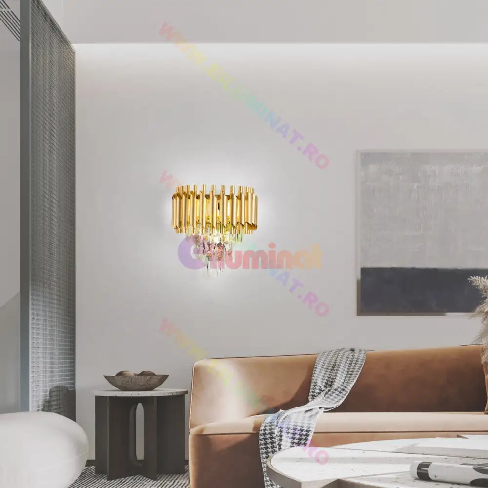 Aplica Perete Cristal Golden Panther AURIE / CRISTAL / APLICA PERETE Wall Light Fixtures