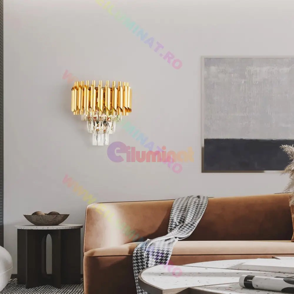 Aplica Perete Cristal Golden Panther AURIE / CRISTAL / APLICA PERETE Wall Light Fixtures