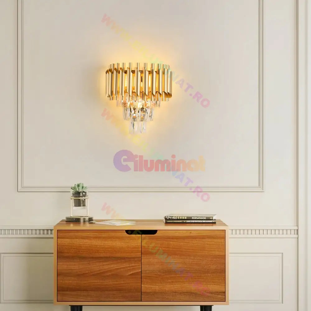 Aplica Perete Cristal Golden Panther AURIE / CRISTAL / APLICA PERETE Wall Light Fixtures