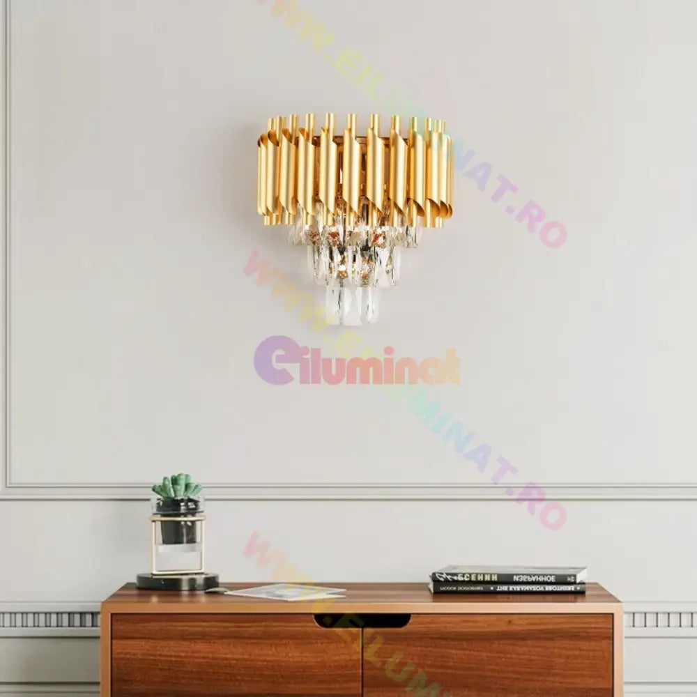 Aplica Perete Cristal Golden Panther AURIE / CRISTAL / APLICA PERETE Wall Light Fixtures