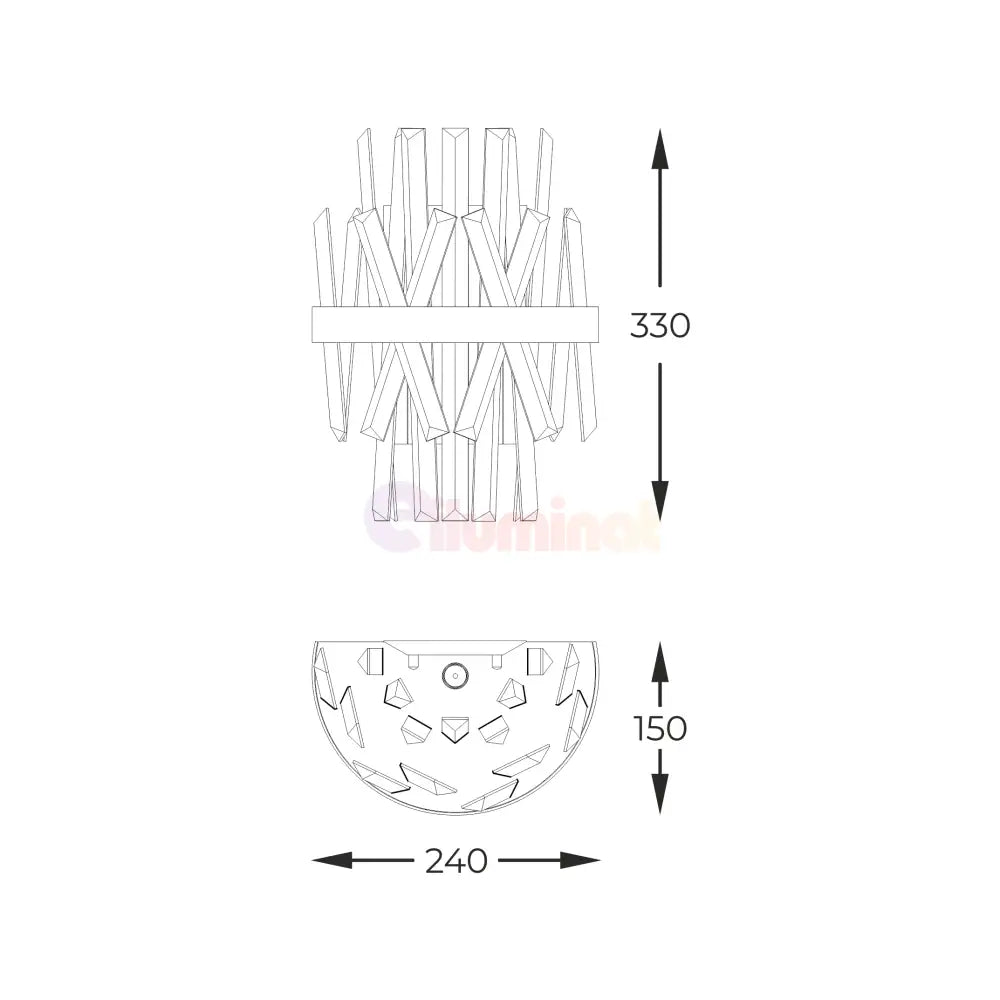Aplica Perete Cristal Luxury CONSTANTINOPLE AURIE / CRISTAL Wall Light Fixtures