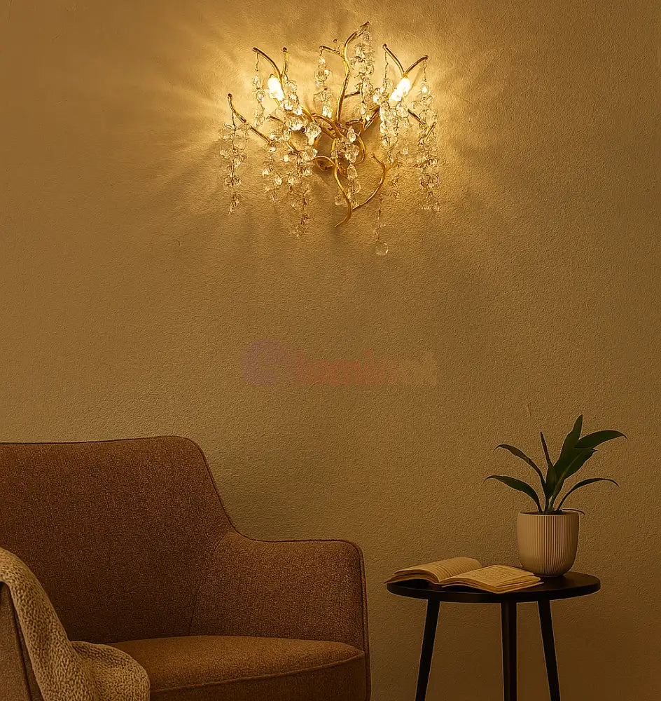 Aplica Perete Cristal Luxury Golden Ravena AURIE / CRISTAL / APLICA PERETE Wall Light Fixtures
