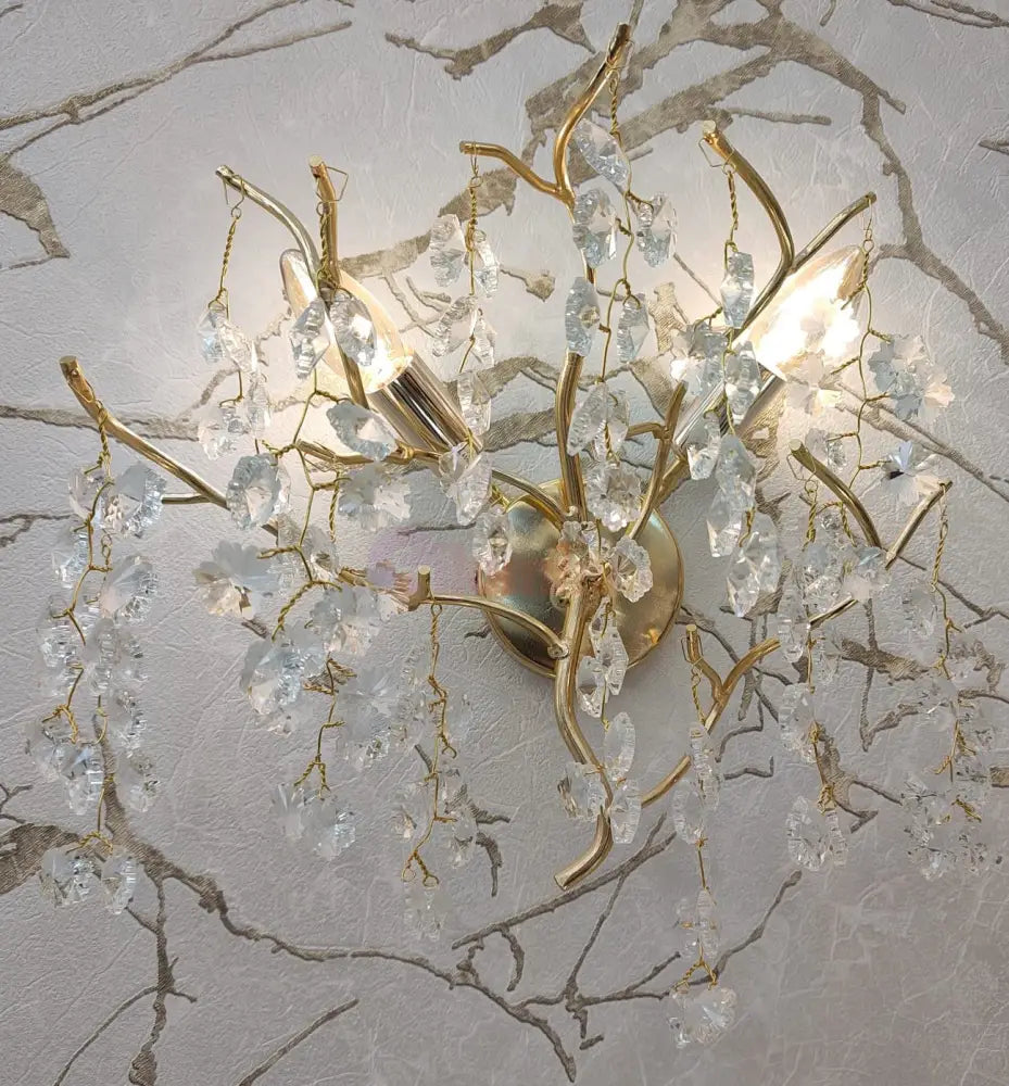 Aplica Perete Cristal Luxury Golden Ravena AURIE / CRISTAL / APLICA PERETE Wall Light Fixtures