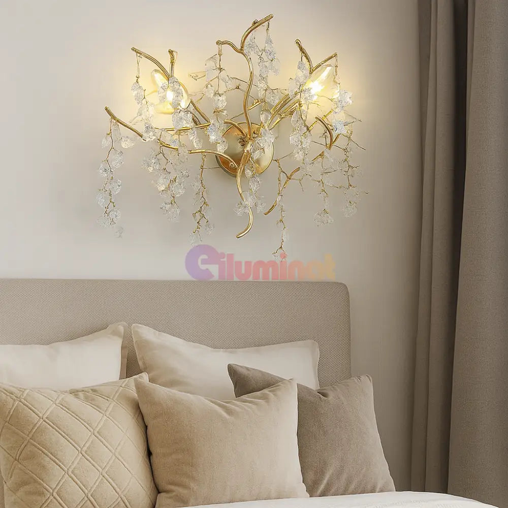 Aplica Perete Cristal Luxury Golden Ravena AURIE / CRISTAL / APLICA PERETE Wall Light Fixtures