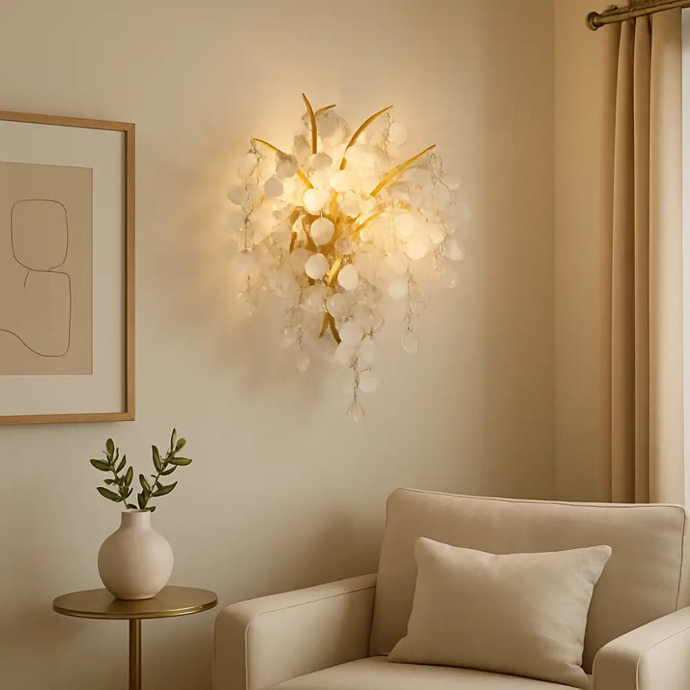 Aplica Perete Cristal Luxury Golden SunFlower AURIE / CRISTAL / APLICA PERETE Wall Light Fixtures