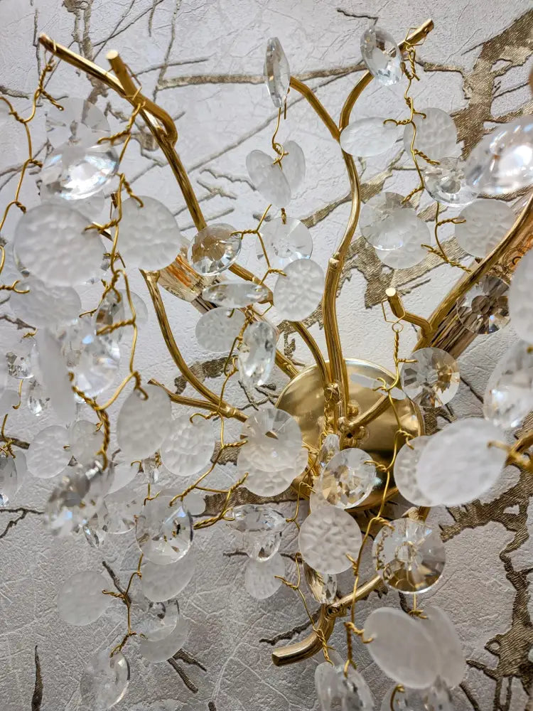 Aplica Perete Cristal Luxury Golden SunFlower AURIE / CRISTAL / APLICA PERETE Wall Light Fixtures