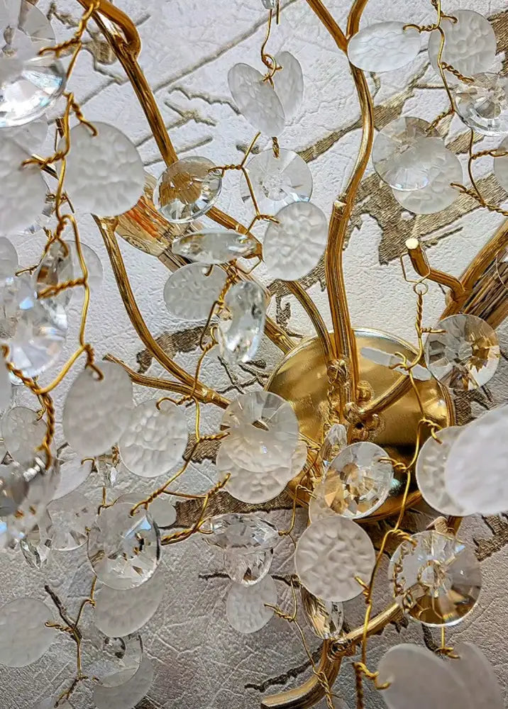 Aplica Perete Cristal Luxury Golden SunFlower AURIE / CRISTAL / APLICA PERETE Wall Light Fixtures