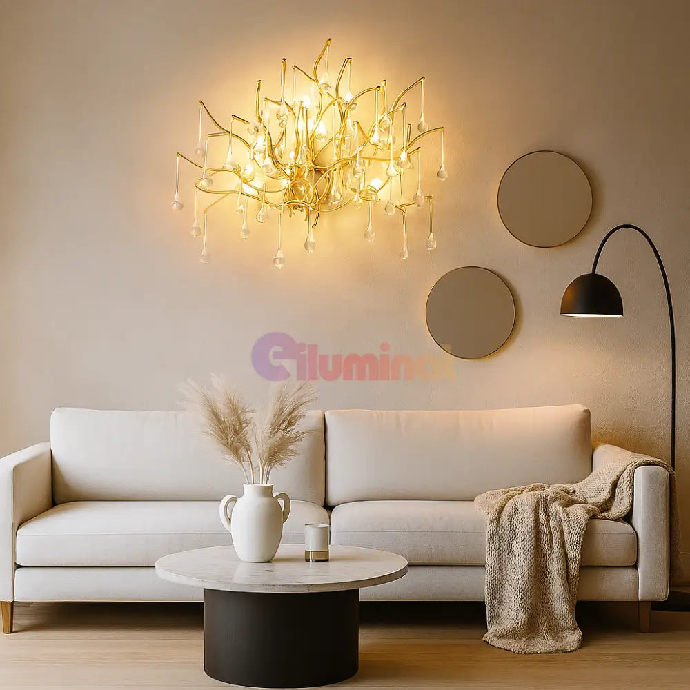 Aplica Perete Cristal Luxury Golden Tears AURIE / CRISTAL / APLICA PERETE Wall Light Fixtures