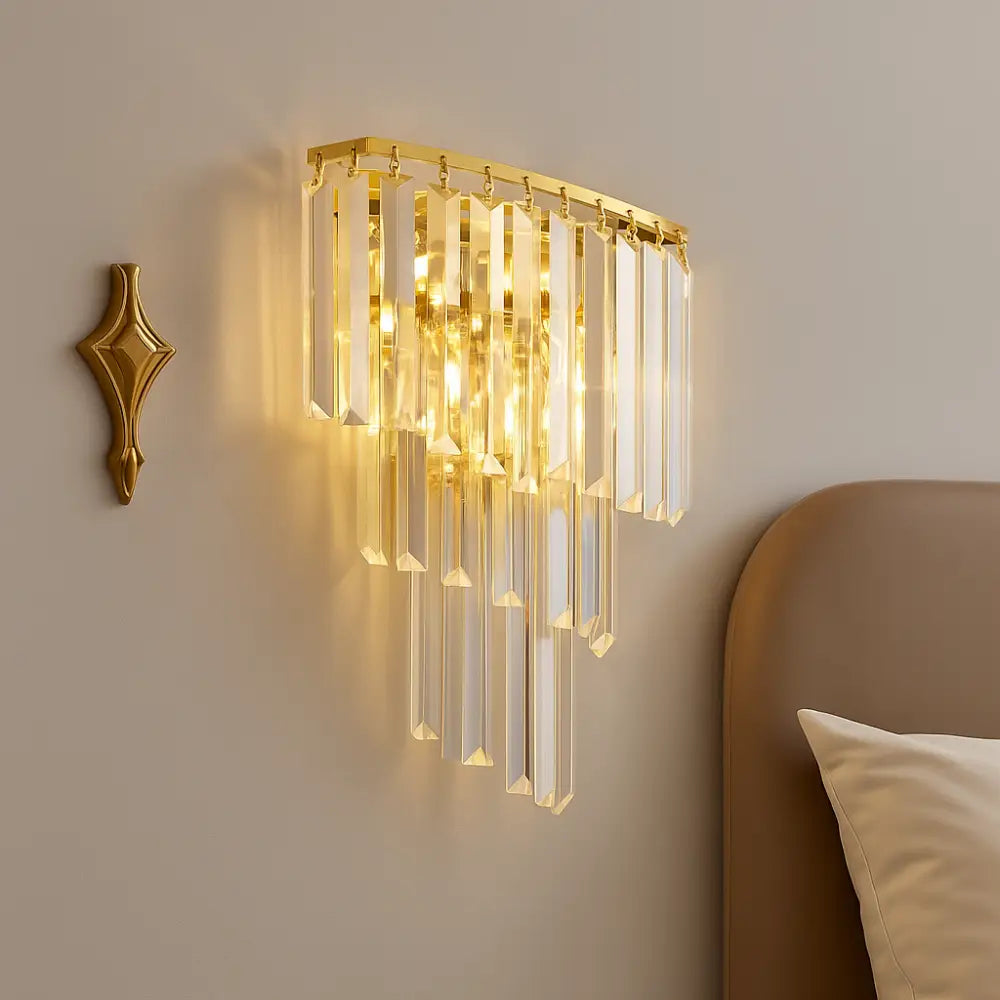 Aplica Perete Cristal Milano Gold AURIE / CRISTAL / APLICA PERETE Wall Light Fixtures