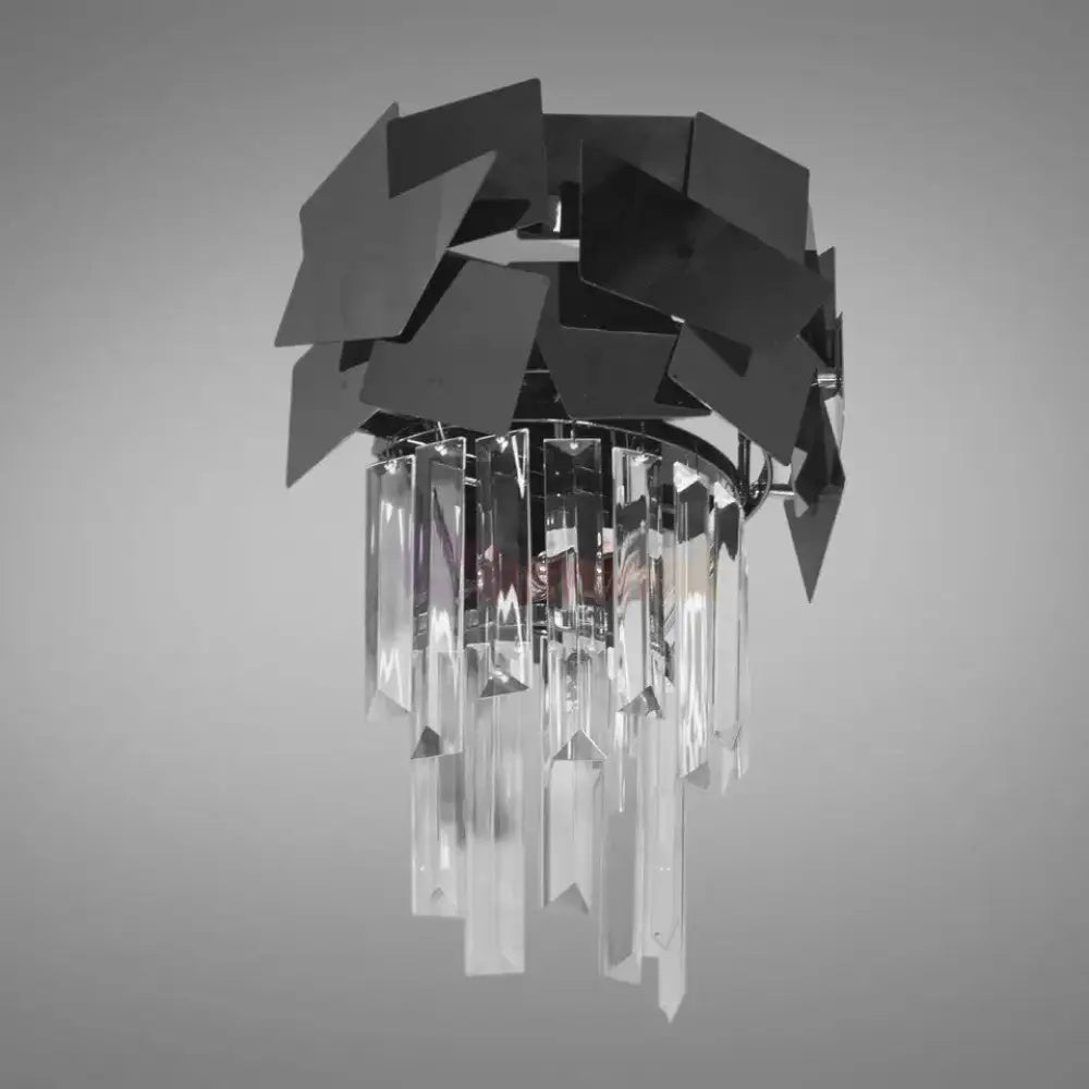 Aplica Perete Cristal Modern Troy Negru Lucios Wall Light Fixtures