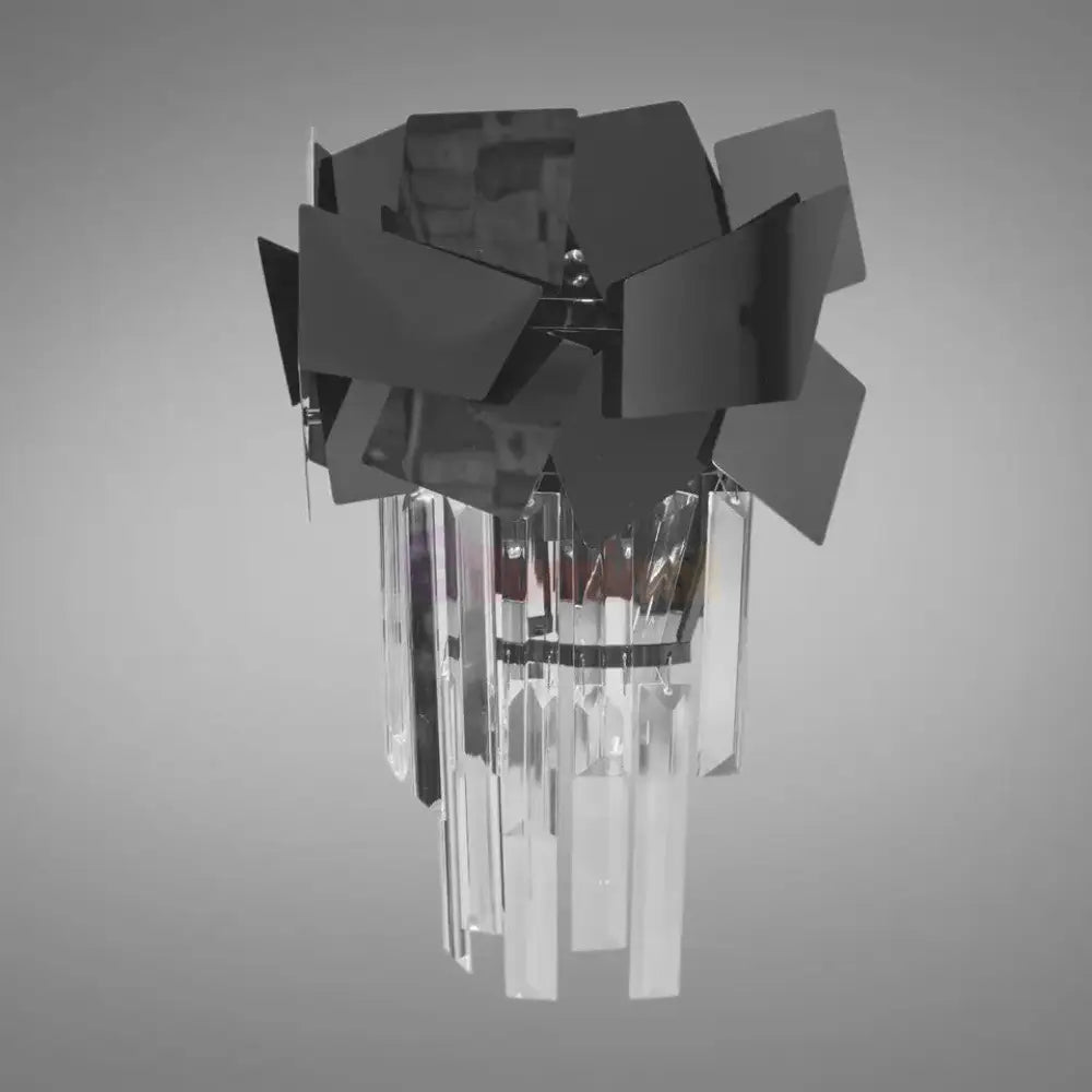 Aplica Perete Cristal Modern Troy Negru Lucios Wall Light Fixtures
