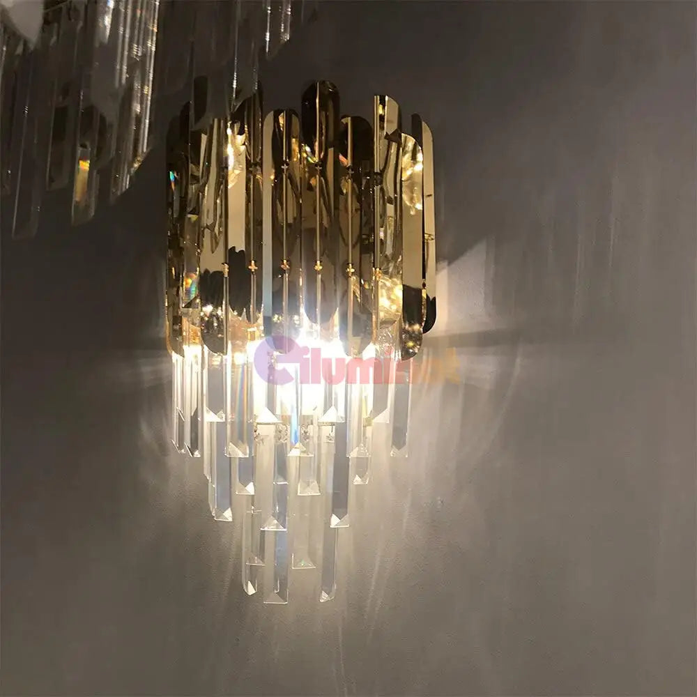 Aplica Perete Cristal Shiny Golden Chrome AURIE / CRISTAL / APLICA PERETE Wall Light Fixtures