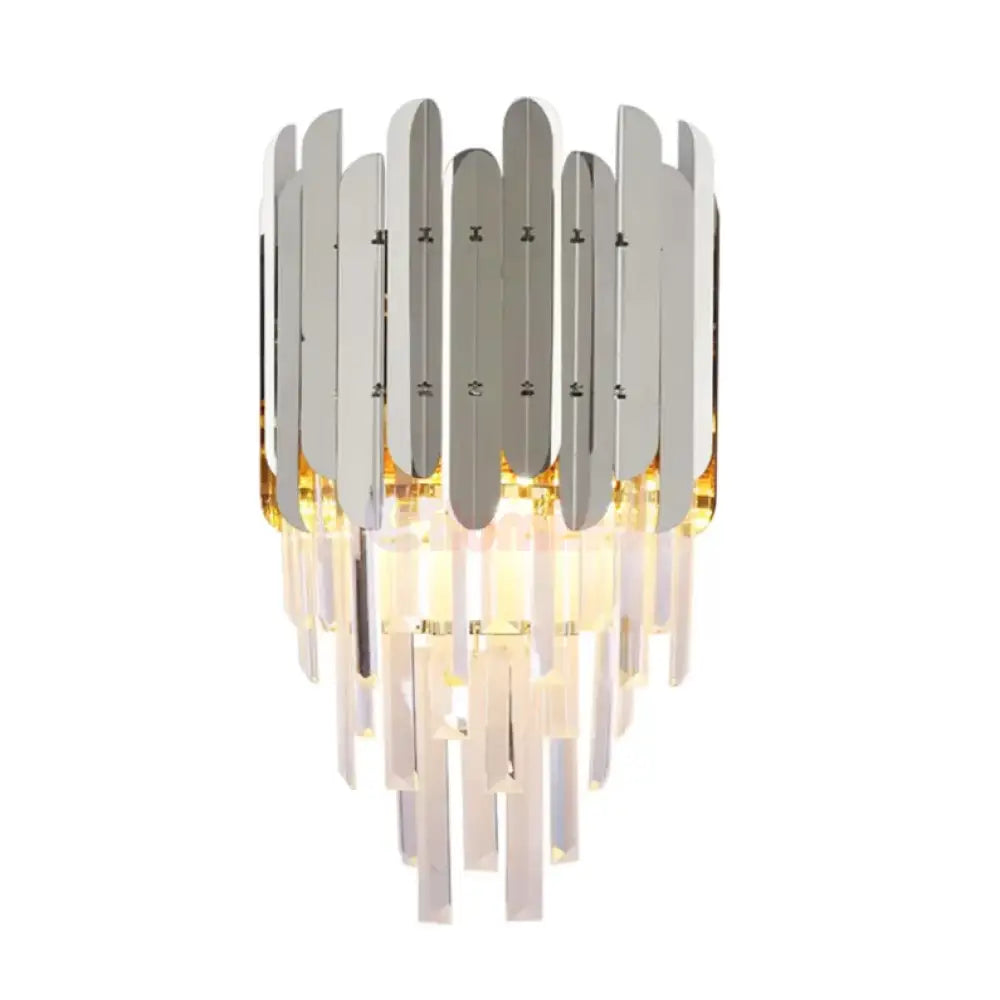 Aplica Perete Cristal Shiny Silver Chrome ARGINTIE / CRISTAL / APLICA PERETE Wall Light Fixtures