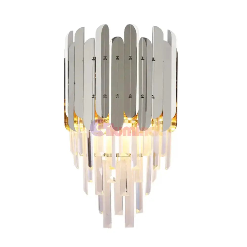 Aplica Perete Cristal Shiny Silver Chrome ARGINTIE / CRISTAL / APLICA PERETE Wall Light Fixtures