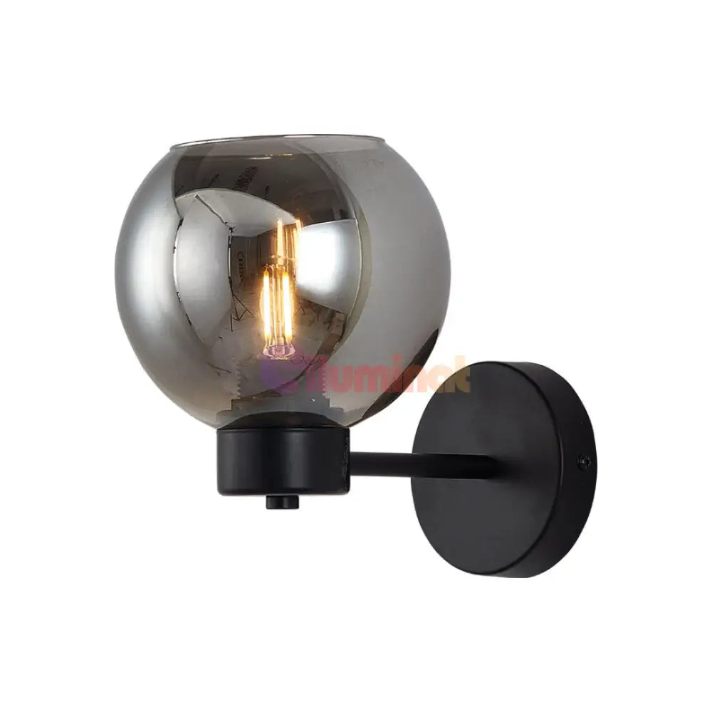 Aplica Perete 1xE27 Smokey NEAGRA / APLICA PERETE / MINIMALIST DESIGN Wall Light Fixtures