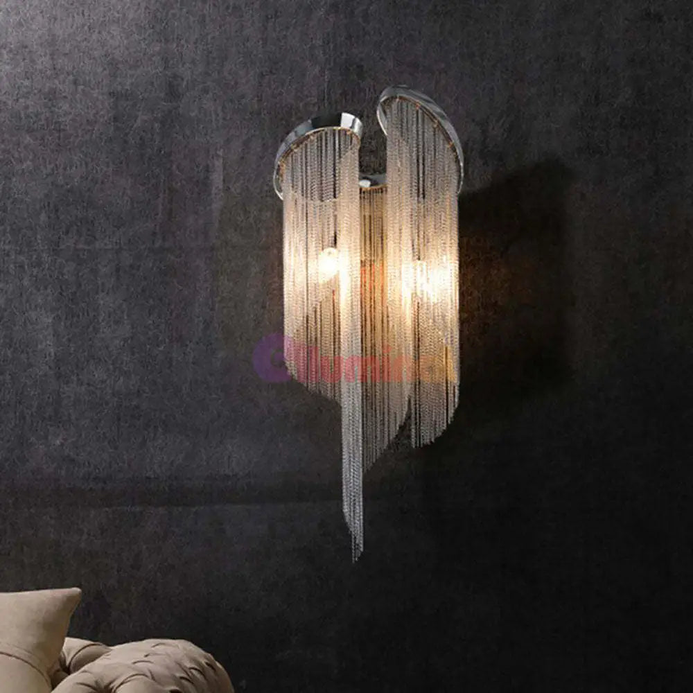 Aplica Perete Silver Chains Deluxe 2xE14 MINIMALIST DESIGN / CHROME / APLICA PERETE Lighting