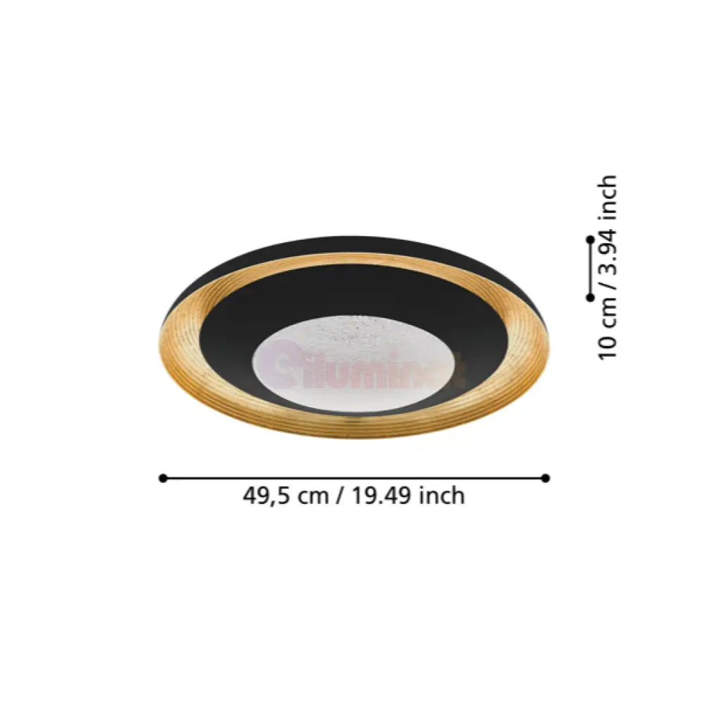 Aplica/Plafonieră LED Premium CANICOSA 2 Round 49.5CM Telecomanda led ceiling light