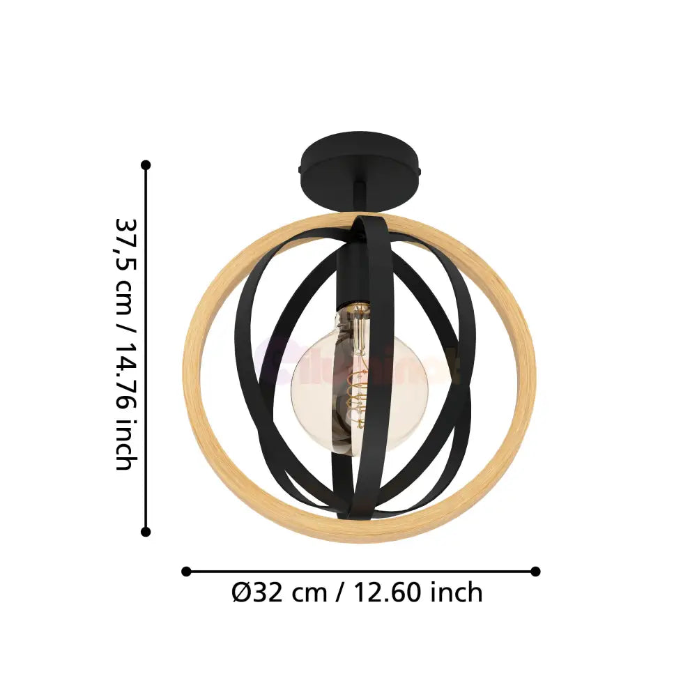 Aplica Vintage BASILDON 1xE27 43736 NEAGRA / VINTAGE SI RETRO DESIGN Lighting