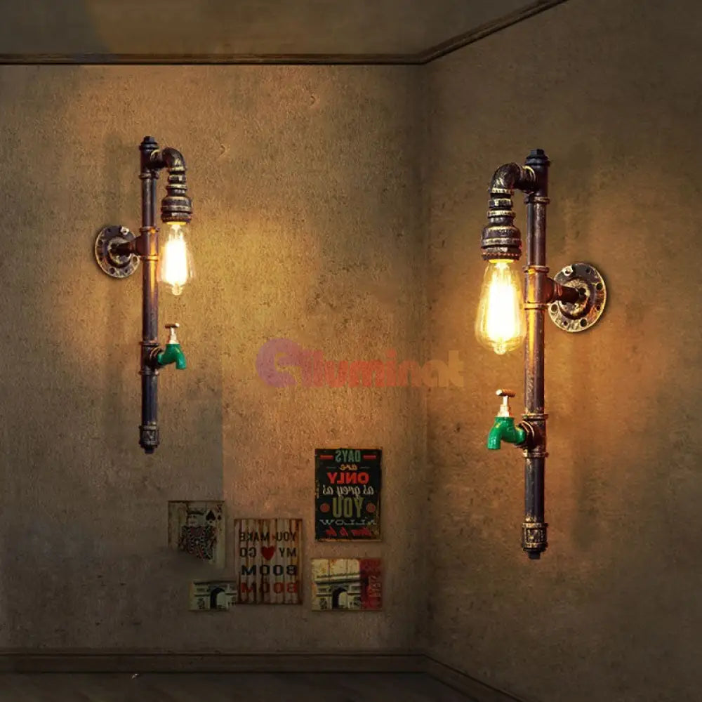 Aplica Vintage Water Pipe Wall Light Fixtures