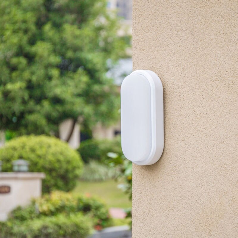 Aplica Led 12W Ovala Bat Alba Exterior Wall Light Fixtures