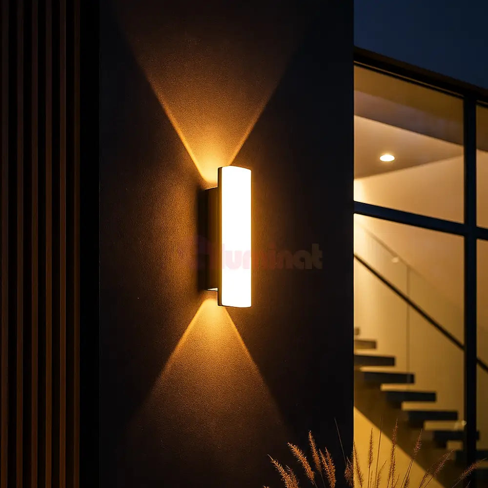 Aplice LED Sora 10w Exterior IP65 Neagra NEAGRA / APLICA PERETE / ALB CALD Wall Light Fixtures