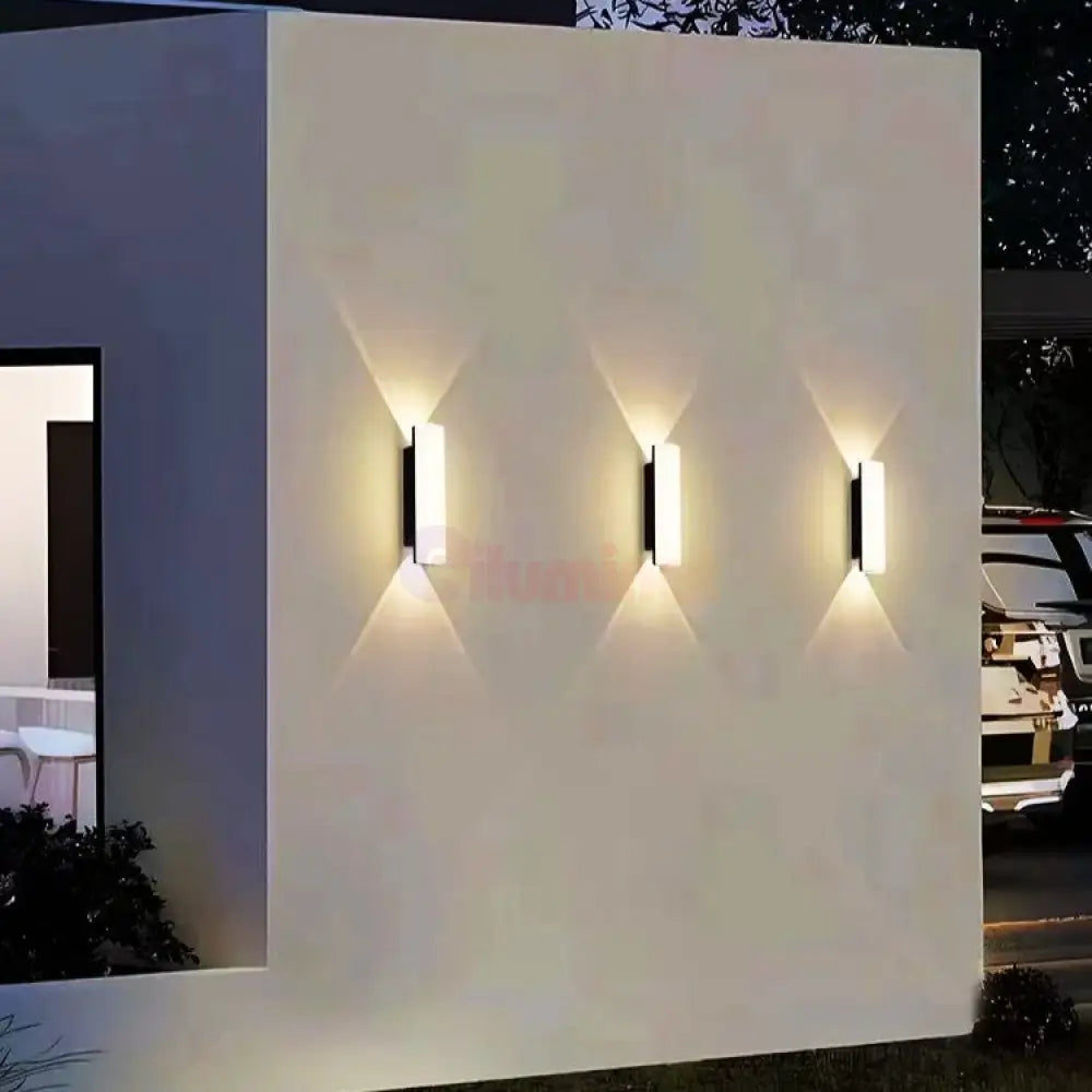 Aplice LED Solla 10W Exterior IP65 Neagra NEAGRA / APLICA PERETE / ALB CALD Wall Light Fixtures