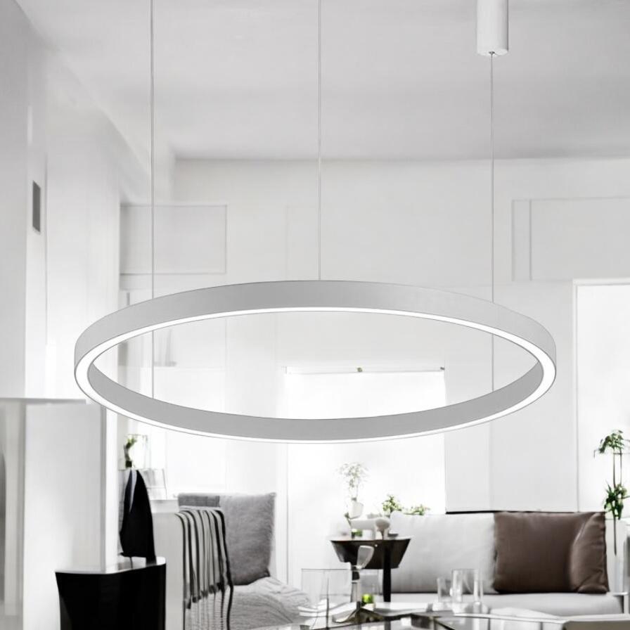 Lustra LED Suspendata TULLIO 60cm White 1 Segment Echivalent 300W ALBA / SUSPENDATE / 60CM Lighting Fixtures