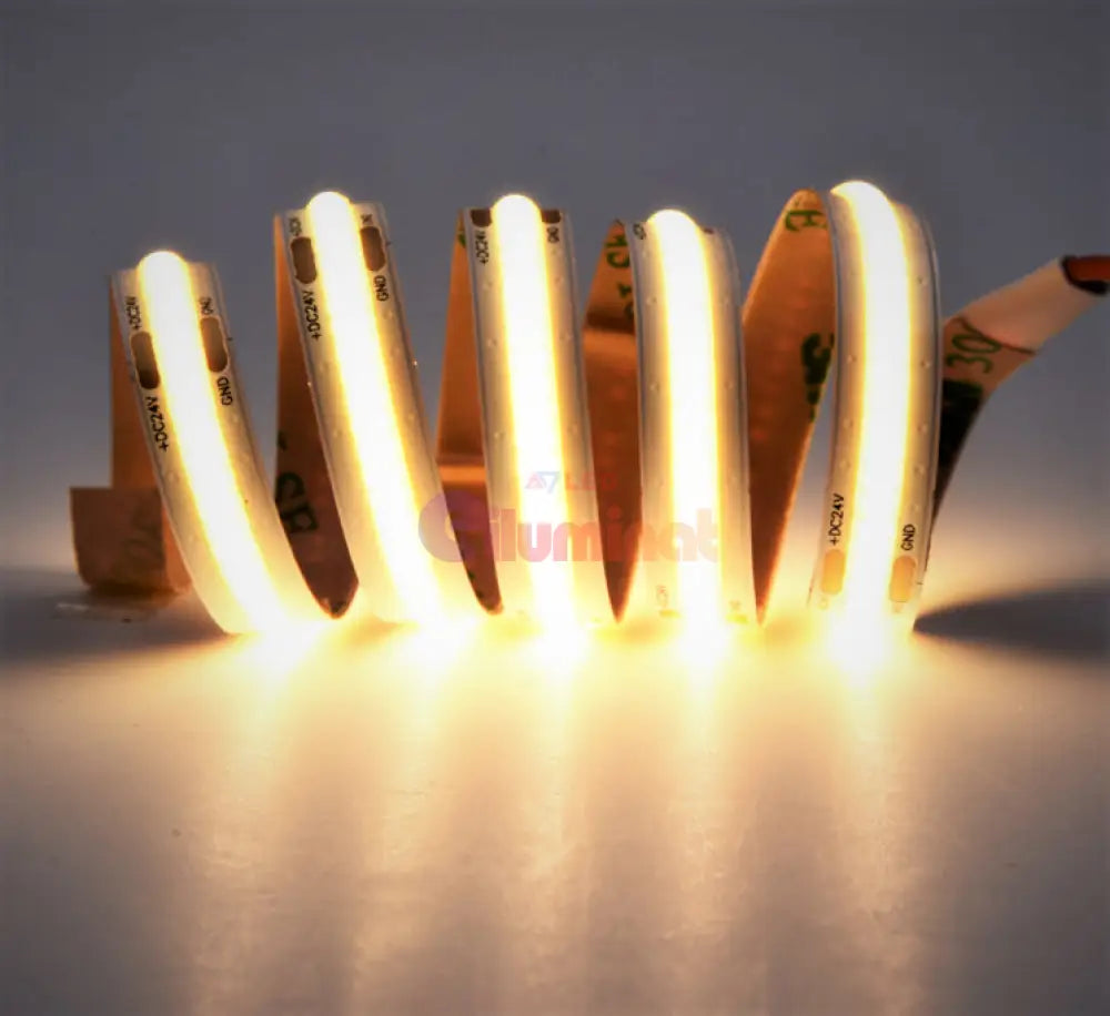 Banda Led 12V Cob Interior - Rola 5 Metri Alb Cald / Ip21-Interior 11W Strips
