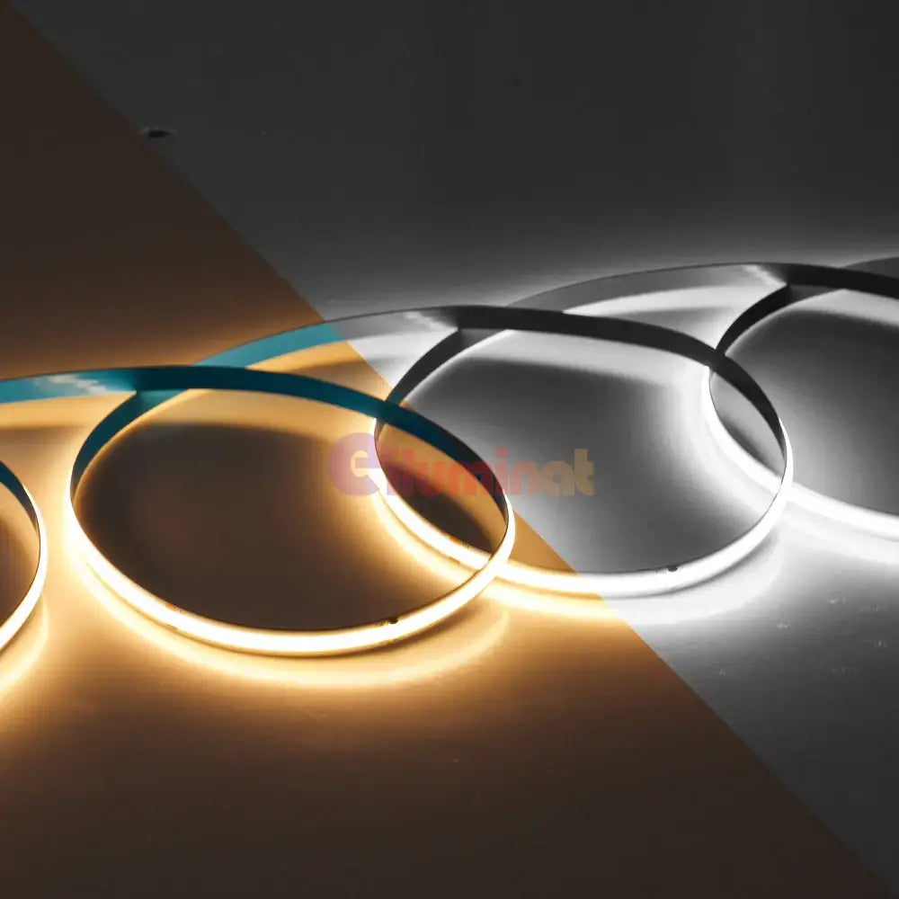 Banda LED 24V CCT COB 10 metri cu 3 Tipuri de Lumina 3 FUNCTII / IP21 INTERIOR / 10 METRI LED Strips