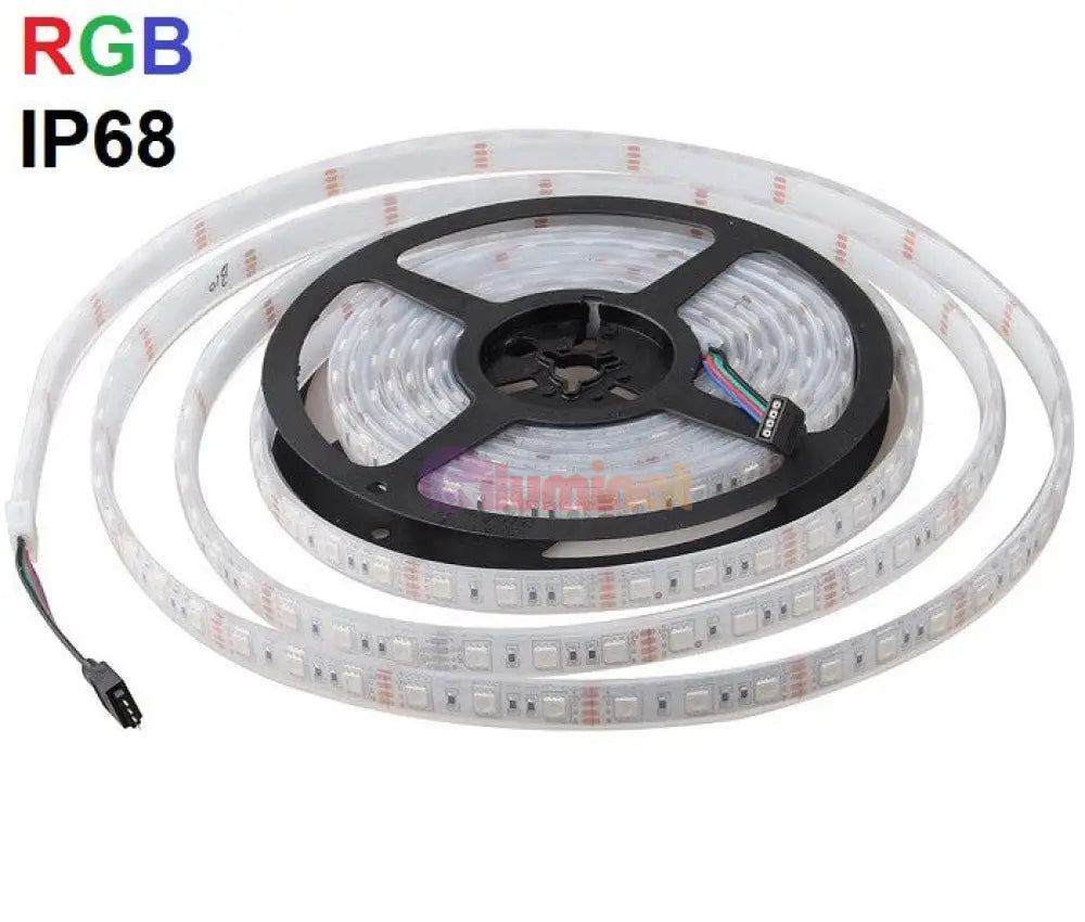 Banda Led 5050 Rgb 60 Smd-Ml Ip68 Submersibila - Rola 5 Metri Strips