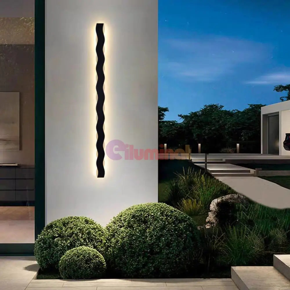 Bara Luminoasa Led Exterior Nordic Style Spiral Ip65 220V 120Cm Wall Light Fixtures