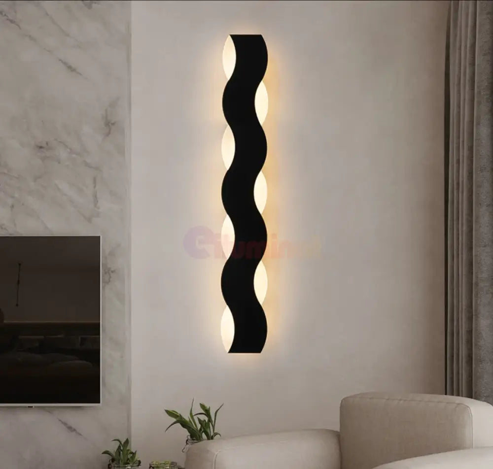 Bara Luminoasa Led Exterior Nordic Style Spiral Ip65 220V 90Cm Wall Light Fixtures
