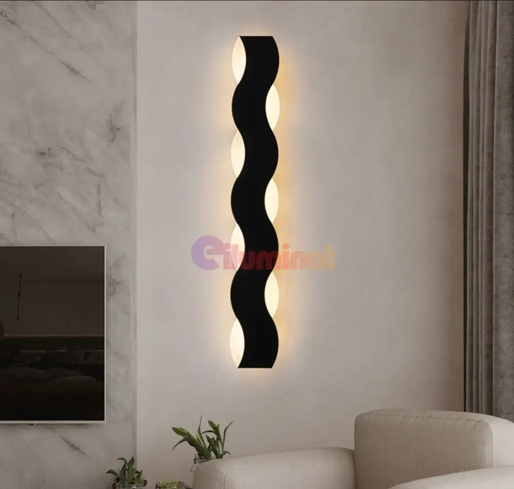 Bara Luminoasa Led Exterior Nordic Style Spiral Ip65 220V 90Cm Wall Light Fixtures