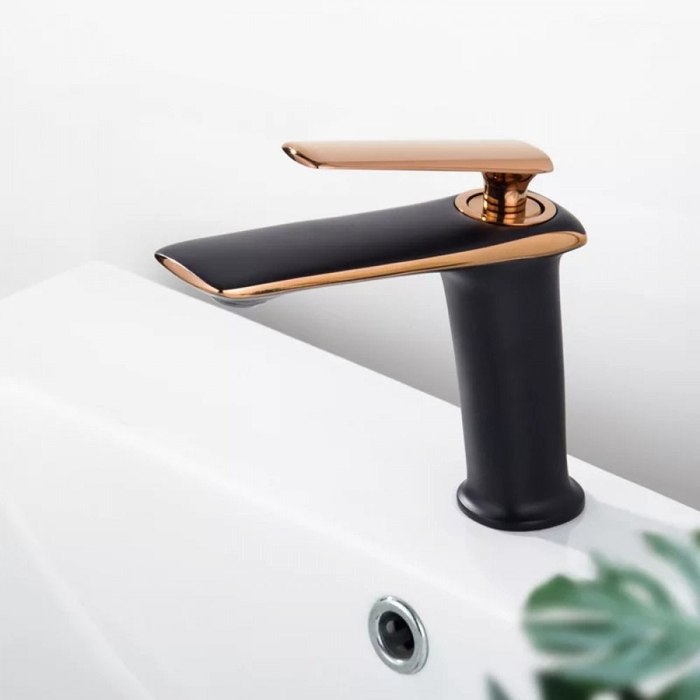 Baterie Lavoar Medie Luxury Line Rose Black 003 Sink Faucet