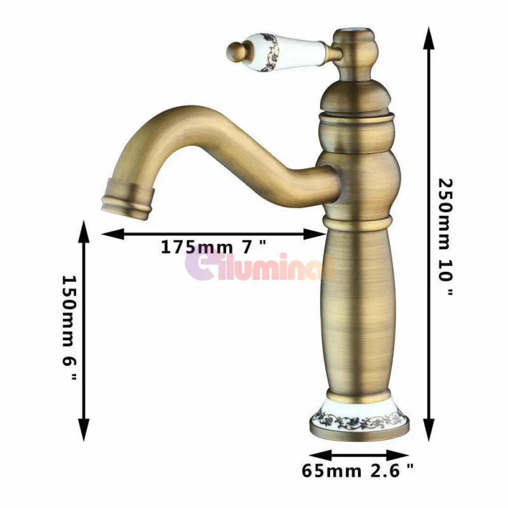 Baterie Lavoar Medie Bronz Antichizat 1761D Sink Faucet