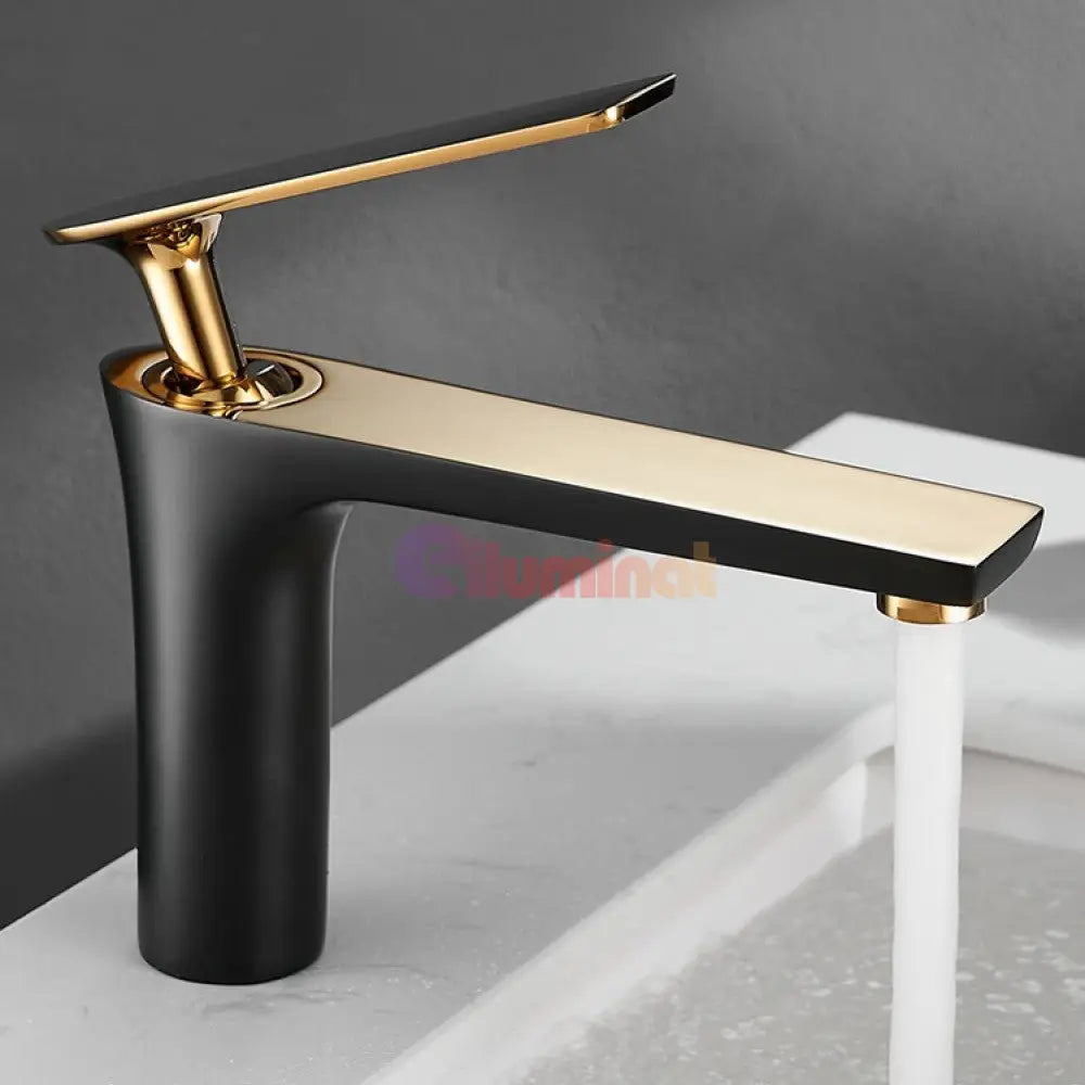 Baterie Lavoar Medie Luxury Line Black Gold Smk032 Sink Faucet