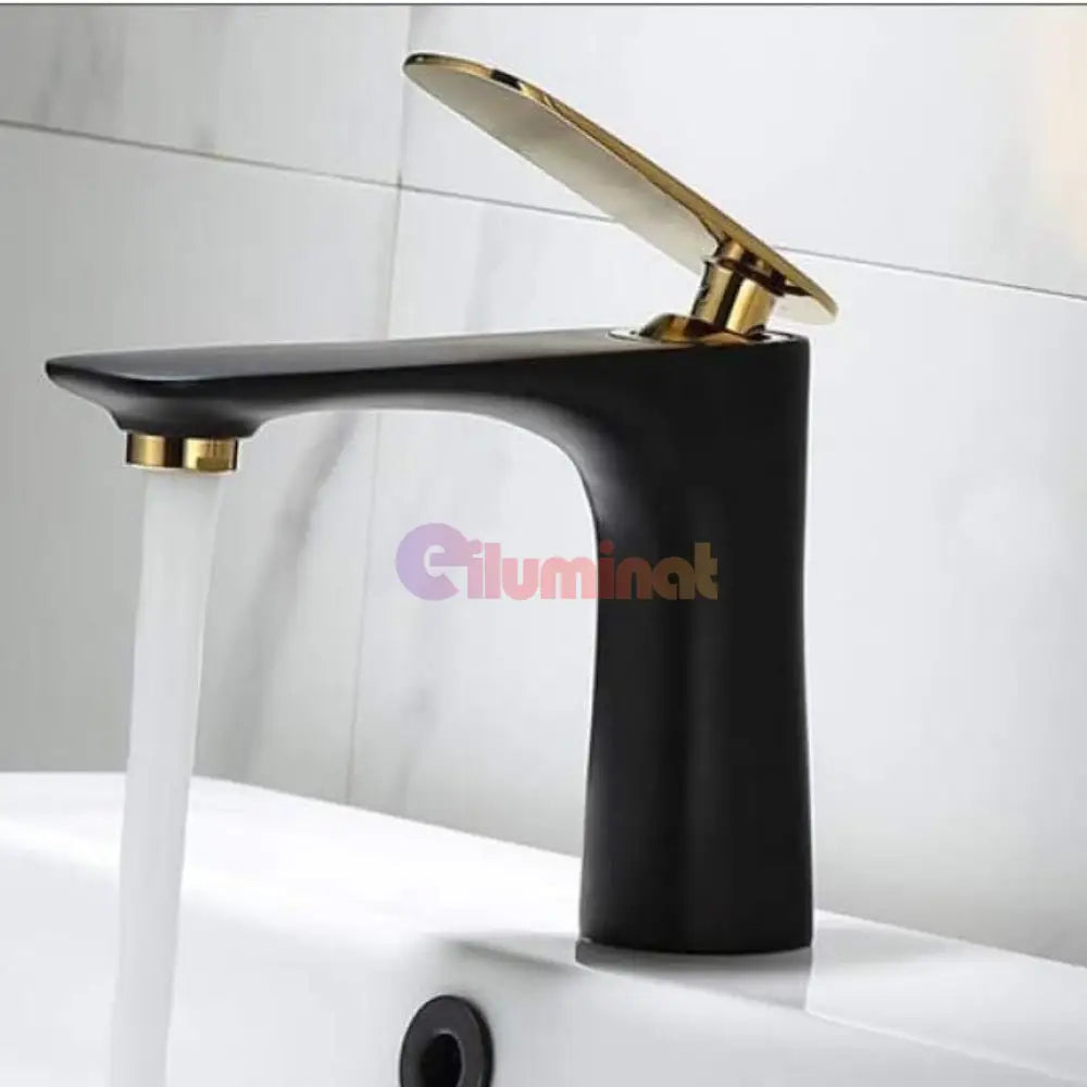 Baterie Lavoar Medie Luxury Line Gold And Black 008 Sink Faucet