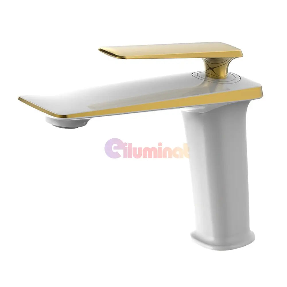 Baterie Lavoar Medie Luxury Line Golden White 005 Modern Faucet