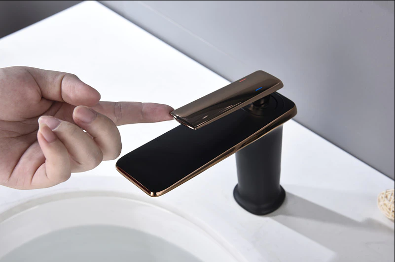 Baterie Lavoar Medie Luxury Line Rose Black 003 Sink Faucet