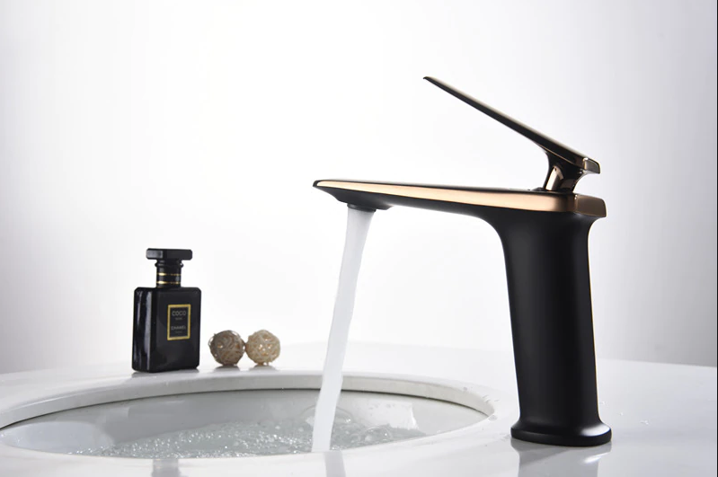 Baterie Lavoar Medie Luxury Line Rose Black 003 Sink Faucet