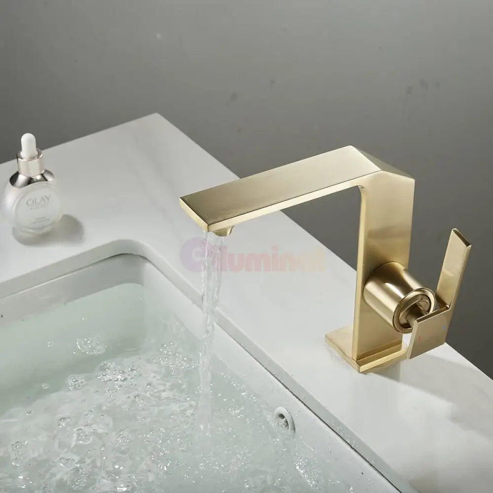 Baterie Lavoar Medie Modern Line Aurie Smk025 Modern Faucet