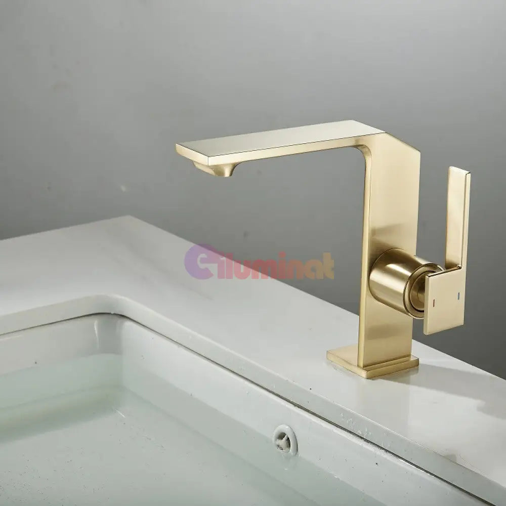 Baterie Lavoar Medie Modern Line Aurie Smk025 Modern Faucet