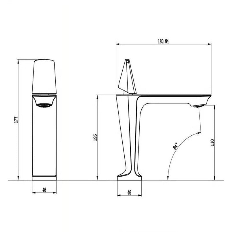 Baterie Lavoar Medie Modern Line Black Tower 006 Sink Faucet