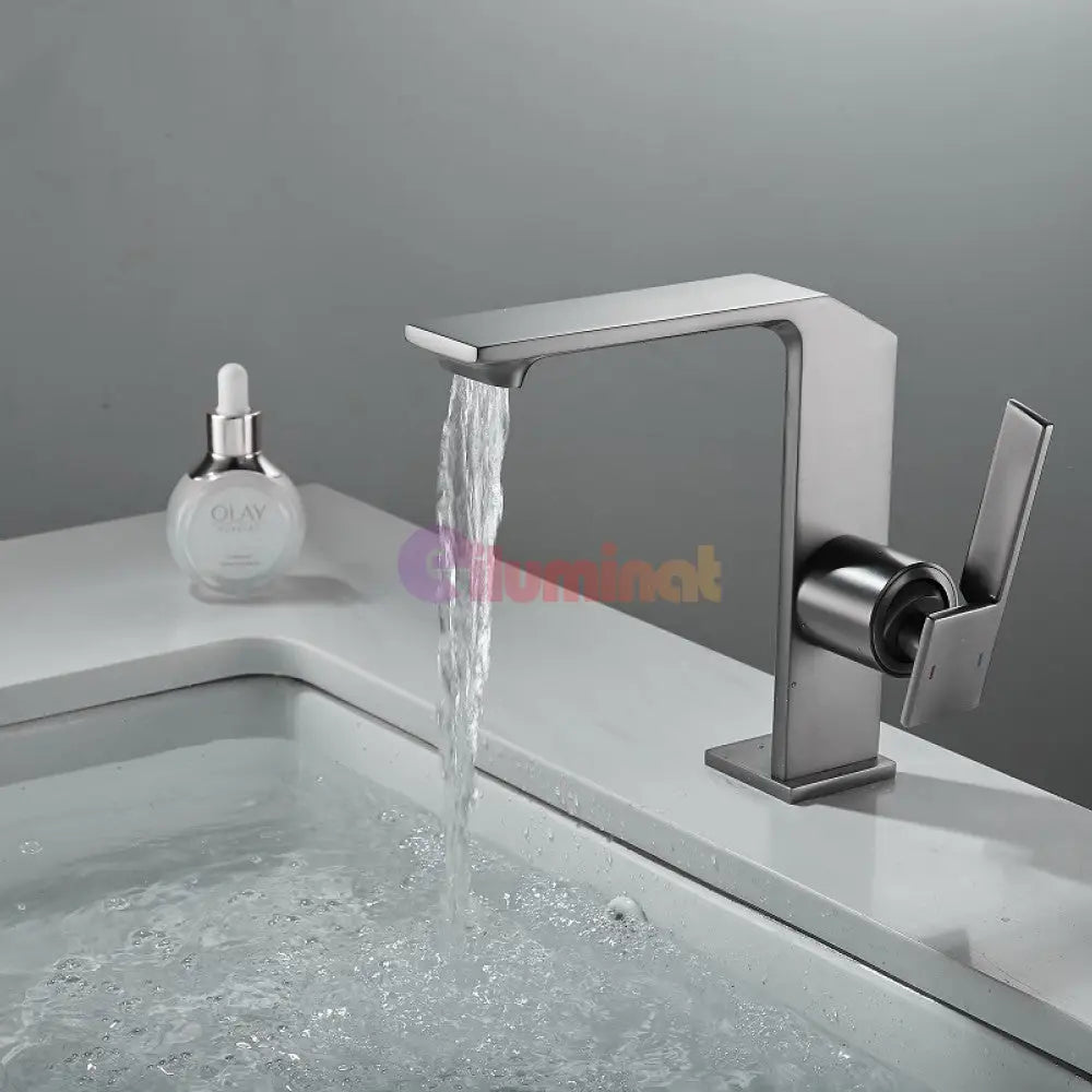 Baterie Lavoar Medie Modern Line Gri Mat Smk024 Modern Faucet