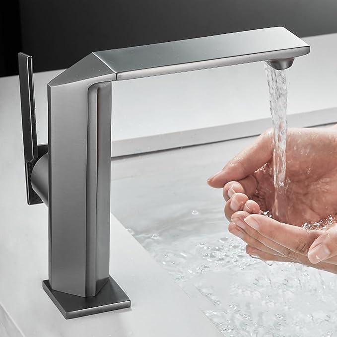 Baterie Lavoar Medie Modern Line Gri Mat Smk024 Modern Faucet