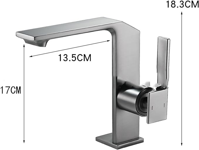 Baterie Lavoar Medie Modern Line Gri Mat Smk024 Modern Faucet