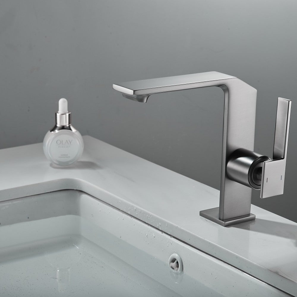 Baterie Lavoar Medie Modern Line Gri Mat Smk024 Modern Faucet