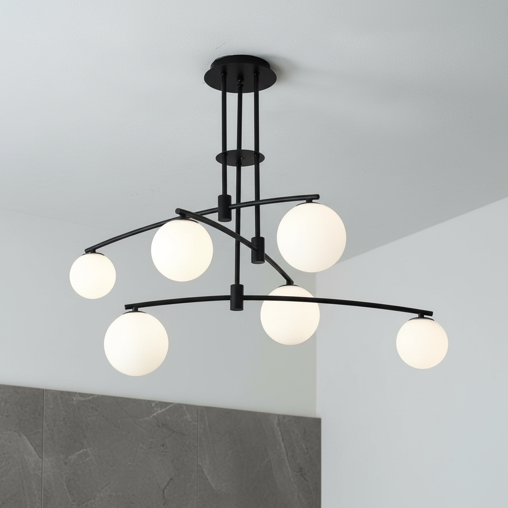 Lustra Abajur MATEO 6xG9 Mat Black