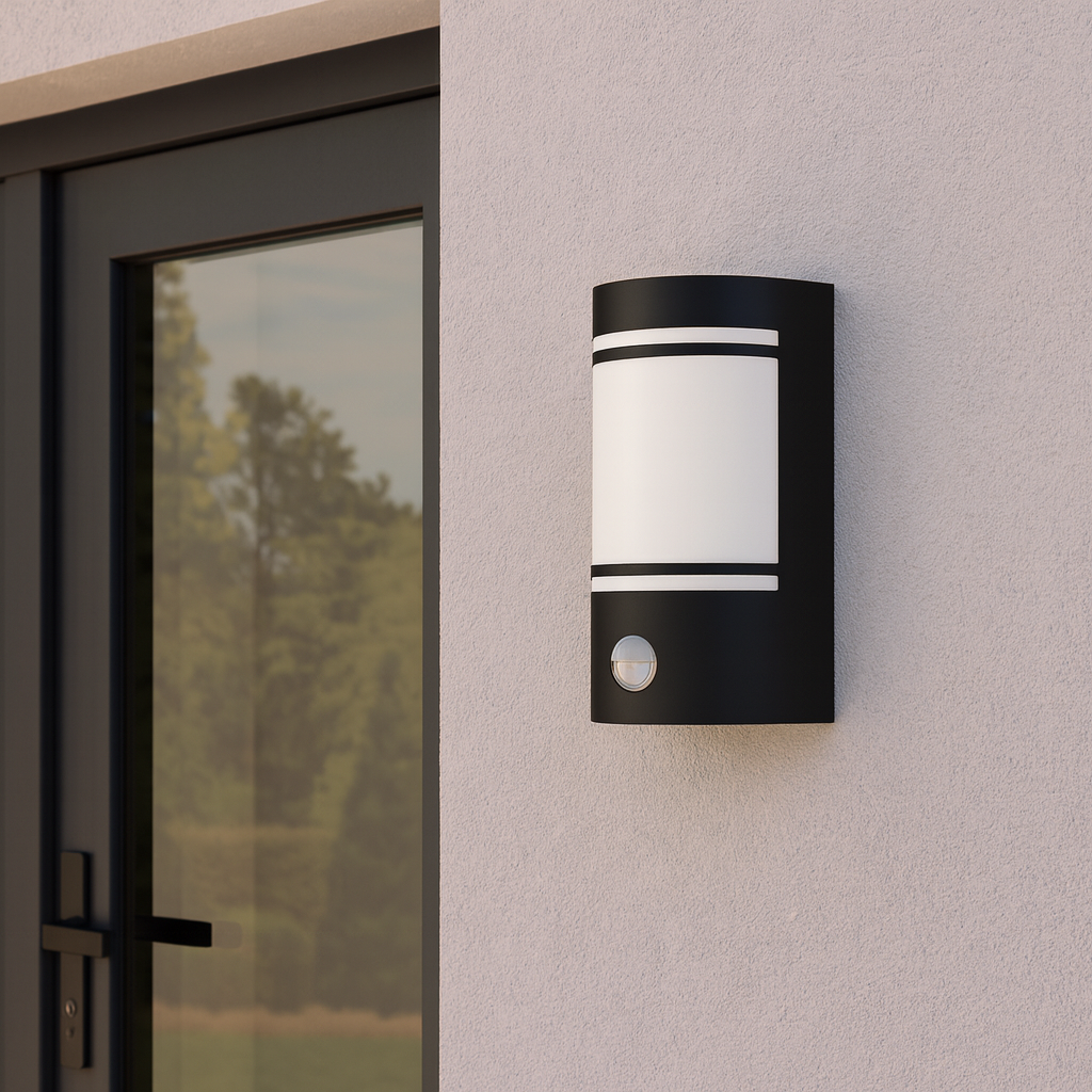 Aplica Exterior CERNO Black cu Senzor 20CM NEAGRA / APLICA PERETE Wall Light Fixtures