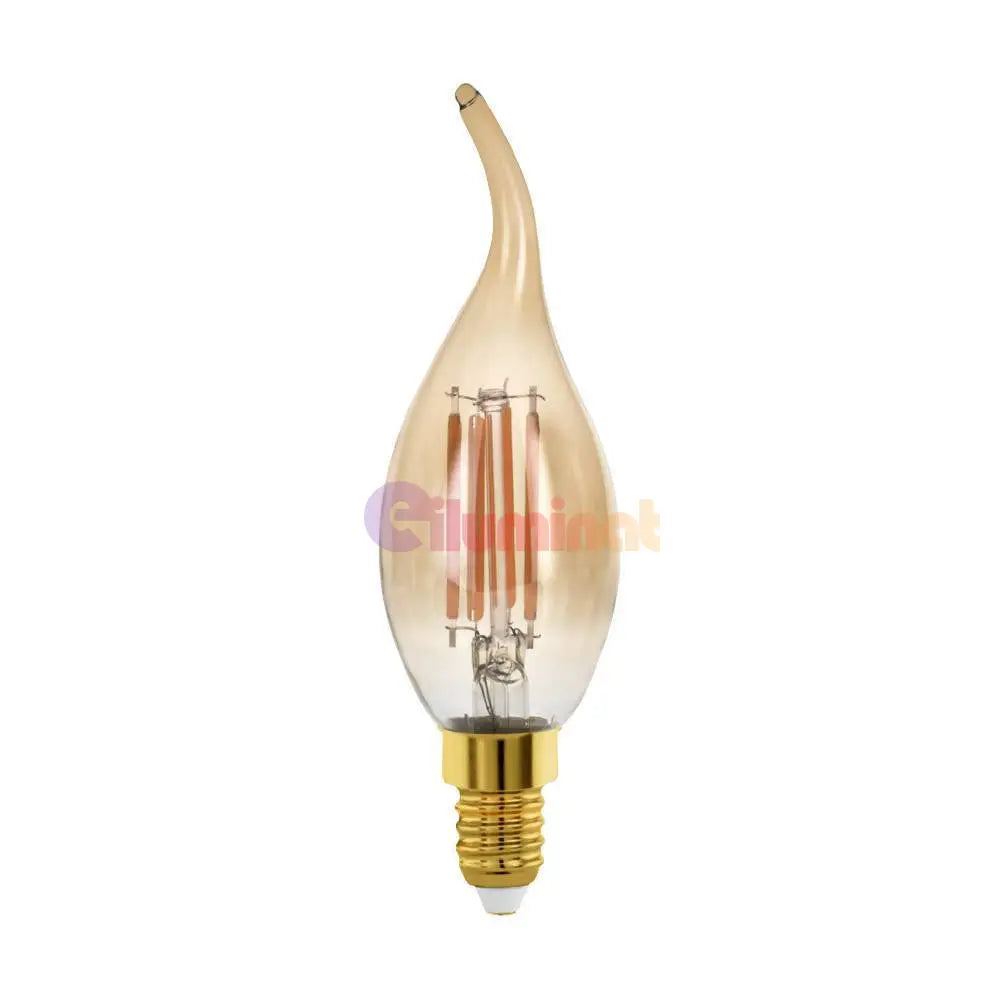 Bec Led E14 4W 1700K Filament Flacara Fumuriu Dimabil Bulb